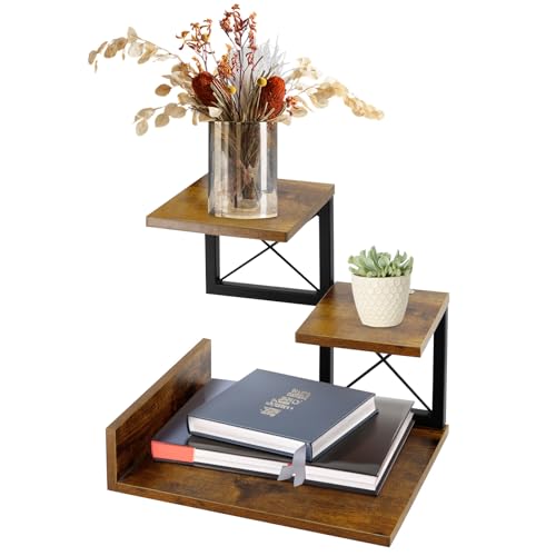 Jolitac Schreibtischregal Holz 3 Etagen Braun