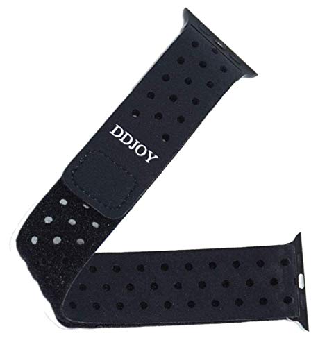 DDJOY Compatible Ankle Band Compatible with Apple Watch 42mm Series 3 2 1/ Apple Watch 44mm Series 4, Breathable Sport Loop Ankle Band for Men and Women (Black, Medium) DDJOY Compatible Ankle Band Compatible with Apple Watch 42mm Series 3 2 1/ Apple Watch 44mm Series 4, Breathable Sport Loop Ankle Band for Men and Women (Black, Medium)