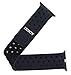 DDJOY Compatible Ankle Band Compatible with Apple Watch 42mm Series 3 2 1/ Apple Watch 44mm Series 4, Breathable Sport Loop Ankle Band for Men and Women (Black, Medium)