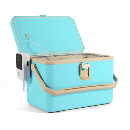Seau à appât portable silencieux Ghosthorn avec aérateur de 4000 mAh pour poissons