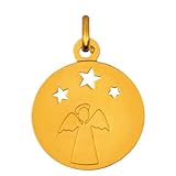 Offrir une médaille de baptême originale à ses enfants 3 MÉDAILLE DE BAPTÊME ANGE ÉTOILES AJOURÉES - Or 9 carats