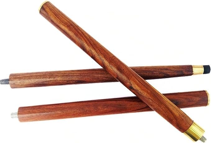 Image of ITOS365 Handmade Wooden Folding Walking Stick 36 Inch | Handcrafted Walking Cane with Brass Round Handle | Detachable & Portable | Senior Citizen Support Stick | Gift Item