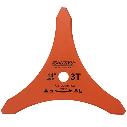 SHUZIYU 草刈り機 3枚刃, 355mm 厚さ4mm