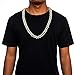 HH BLING EMPIRE Iced Out Diamond Cuban Link Chain for Men Women Silver Gold Miami Cuban Necklaces Hip Hop 16-30 Inches (Necklace A-Gold, 20
