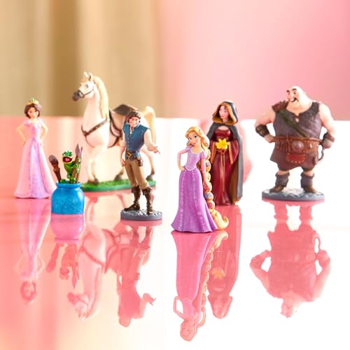 image for Disney Store Official Tangled Figure Set - Includes 7 Fully Sculpted F