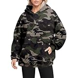 Sudaderas con capucha de camuflaje para mujer, sudadera con capucha de camuflaje de moda, sudadera con estampado de camuflaje, informal, holgada, de manga larga, con bolsillos, camouflage, L
