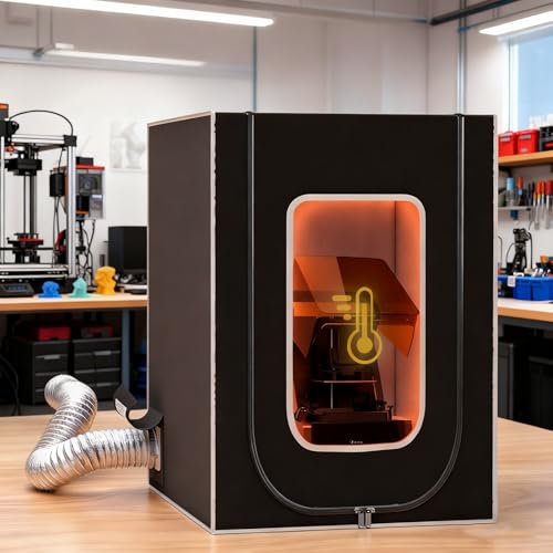 Mavdecll Resin 3D Printer Enclosure, Dustproof Tent with 12V Fan & Ventilation System, Constant Temperature Printing Protective Cover, for Optimal Printing Environment