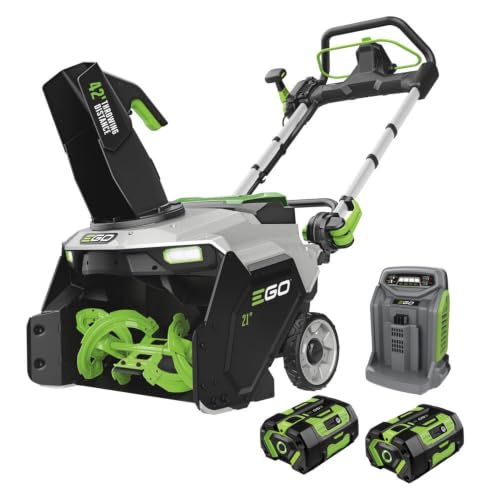 Image of EGO Power+ SNT2124 21 inch Single-Stage Snow Blower with Peak Power, (2) 6.0Ah Batteries and 550W Charger Included