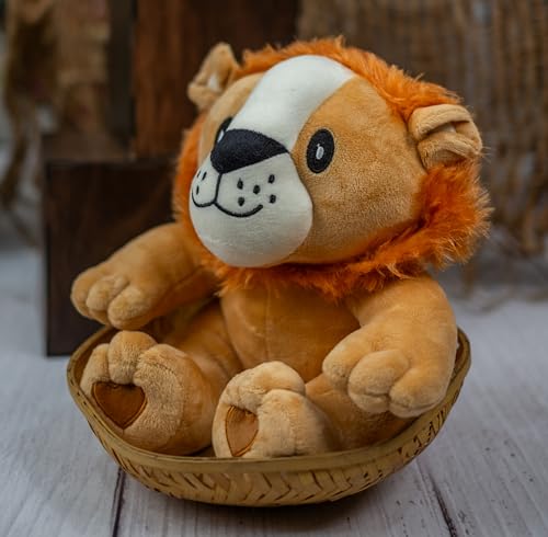 Image of Babique Lion Plush Soft Toy Cute Kids Animal Home Car Decor Kids Birthday Boys /Girls /Baby (Brown) 27cm