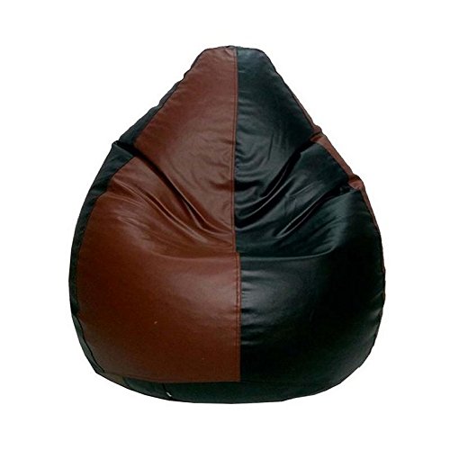 Image of Sattva Classic Dual Color Bean Bag Cover (Without Beans) XXL Size - Brown Tan