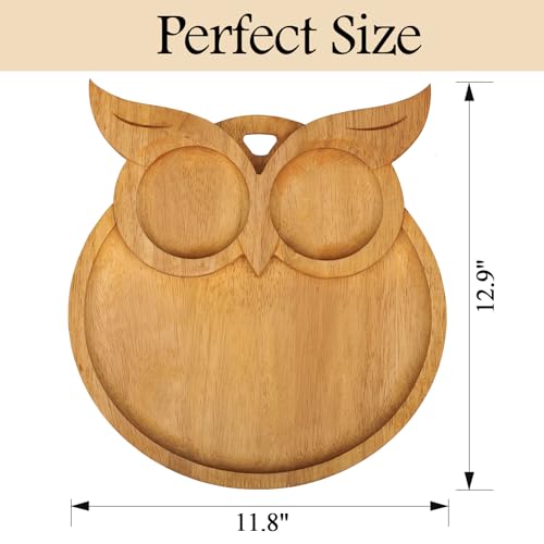 Tabla de cortar en forma de búho de madera sólida miniatura 5