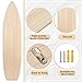 Otuuz 6 ft Wood Surfboard Wall Art Unfinished DIY Hanging Wood Longboard Vintage Wooden Beach Decorative Surfboard Unique Raw Large Decor Sign Boards Gift Idea for Home Room