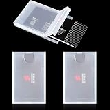 Plastic Business Card Holder Clear Pocket Business Card Case Slim Business Card Wallet Portable...