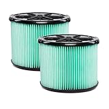 WORKSHOP Wet/Dry Vacs Vacuum Filters WS13045F2 HEPA Media Filter For Shop Vacuum Cleaner (2pk - HEPA Media Filter For Wet/Dry Vacuum Cleaner) Fits WORKSHOP 3-Gallon to 4.5-Gallon Shop Vacuum Cleaners
