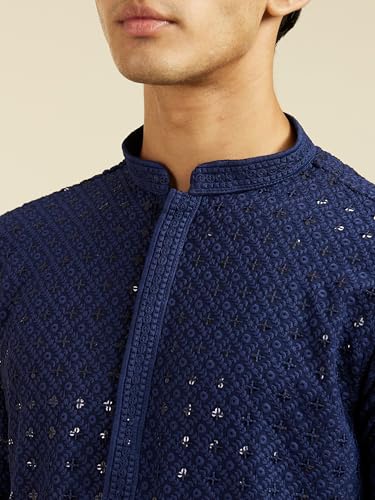 Image of DIWAS BY MANYAVAR Men's Viscose Embroidered|Sequined Kurta (1pc)
