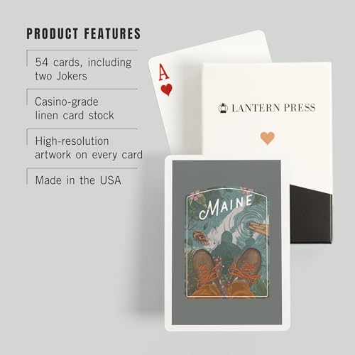 Lantern Press Maine, Embrace The Elements Baraja de Poker miniatura 3