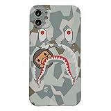 Hoolcase for iPhone 11 Soft Case for Shark Face/Shark Teeth Fans Girls Kids Boys, Cartoon Cute Fun Funny Shockproof TPU Protective 6.1 Inch Case for iPhone 11 (B-YU)