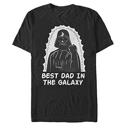 Star Wars Best Dad in The Galaxy T-Shirt Homme col rond en coton noir