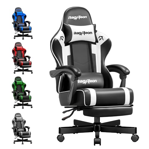 Riftracer Gaming Stuhl Chair Gamer Sessel - Ergonomischer Gamer Stuhl Lordosenstütz Höhenverstellbar Gepolstert Gamingstuhl 150 Kg Riftracer Gaming Stuhl Chair Gamer Sessel - Ergonomischer Gamer Stuhl Lordosenstütz Höhenverstellbar Gepolstert Gamingstuhl 150 Kg