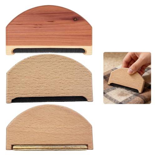Wool Comb 3 Pcs Wooden Pilling Comb Cashmere Combs Suitable for Manual Sweater De-Pilling On Wool Cashmere Knitwear and Scarves