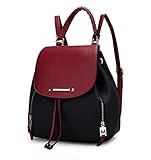 MKF Collection Mochila feminina de couro vegano, bolsa com alça superior, bolsa feminina fashion de bolso de viagem da Mia k, Kimberly azul-marinho azul-vermelho