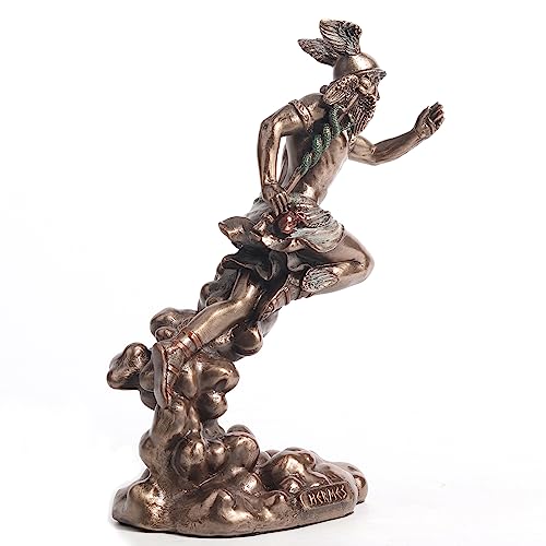 Figura decorativa Hermes de resina con acabado bronce 15.56 cm miniatura 5