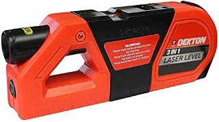 DEKTON DT55190 3-in-1 Laser Level with Measure, 240 V, Black/Red