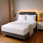 Salt Valley Quilted King Size Mattress Protector – Extra Deep 30cm Fitted Skirt – Anti-Allergenic & Machine Washable Microfiber Mattress Cover (White, 152x200 cm)