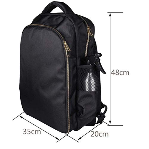 Foto von Multifunktionale Friseur Werkzeug Rucksack Barber Tasche Make-Up Werkzeug Rucksack, Reise Kosmetische Lagerung Tasche Scissor Pouch Friseur Werkzeug (Black)