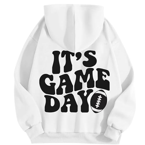 Generisch Pijama con capucha para mujer, color rosa, con capucha, ropa para niños, regalos para niños, sudadera con capucha para mujer, chaqueta universitaria grande para niñas, A5 blanco., S