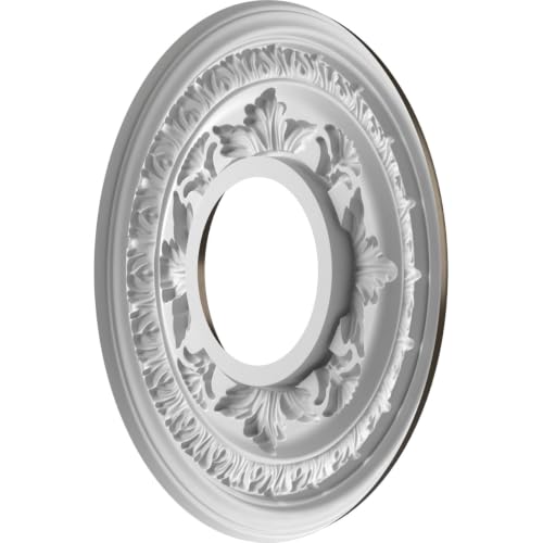 Image of Ekena Millwork 10 inchOD x 3 1 /2 inchID x 3 /4 inchP Baltimore Thermoformed PVC Ceiling Medallion (Fits Canopies up to 4 1 /4 inch), Metallic Dark Bronze