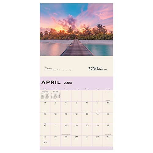TF PUBLISHING World's Best by Travel + Leisure 2023 Wall Calendar 12