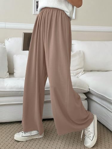 Image of KOTTY Women's Solid|Pull On|Wide Leg Style|High Rise|Casual Wear Pant