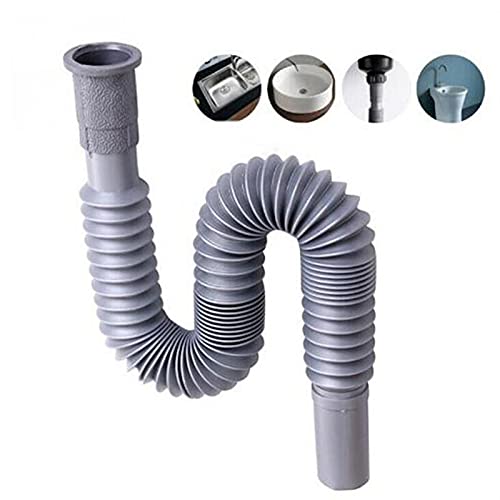 Conexiones flexibles para desagüe de cocina, tuberías y accesorios de plástico PP, longitud 28,5 cm, marca HUNGUN miniatura 3