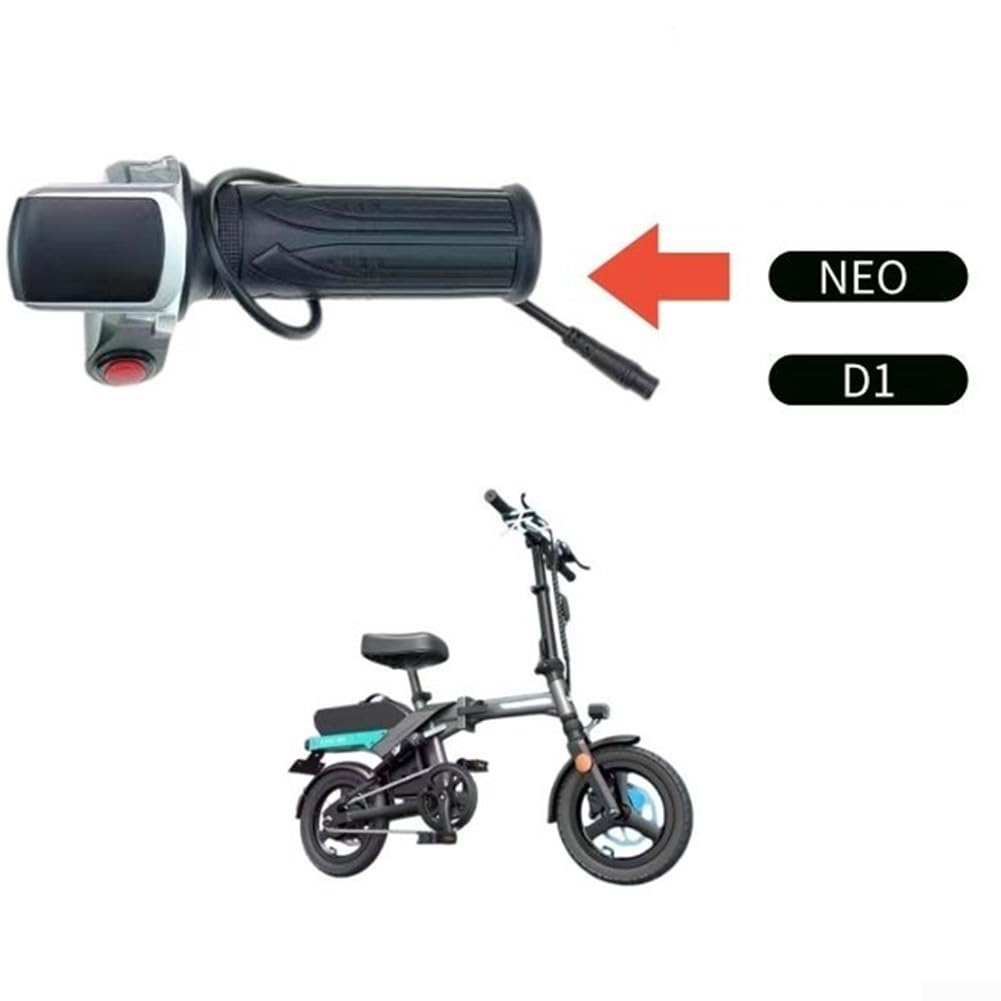 Manopola acceleratore per bici, interfaccia impermeabile a 6 pin, impugnatura per acceleratore elettrico per scooter elettrici, chiavi di avvio