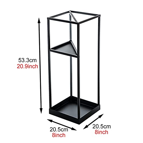 Porte-parapluie noir avec bac de récupération d'eau pour entrée propre - 3