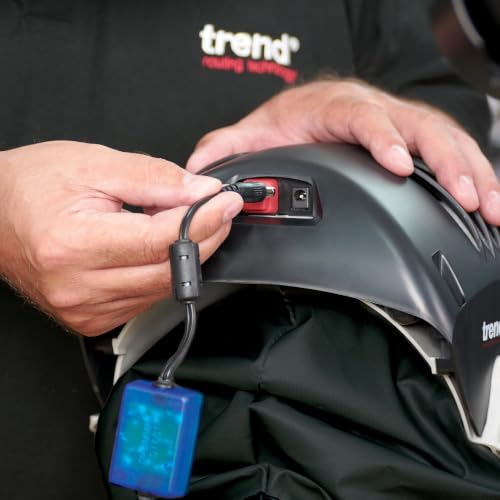 TREND Airshield Pro PAPR APF 20 Atemschutzmaske 230V Euro-Stecker, Batteriebetriebene Atemschutzmaske für alle Holzbearbeitungsanwendungen, AIR/PRO/EUR