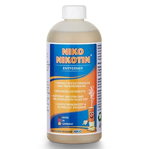 Niko Nikotin Eliminador de nicotina, 500 ml, botella de relleno, sin disolventes, elimina todo tipo...