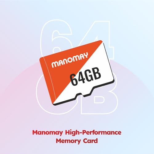 Image of Manomay 64GB Micro Memory Card, High Speed Storage Card for Smartphones, Tablets, Cameras (64 GB)