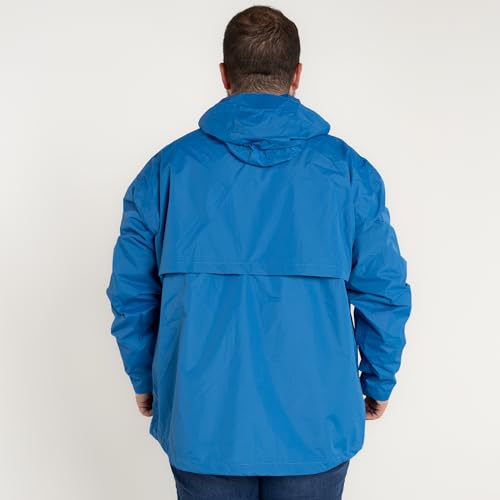Mens Big Sizes 3XL-7XL Light Weight Hooded Wind Breaker Rain Jacket4