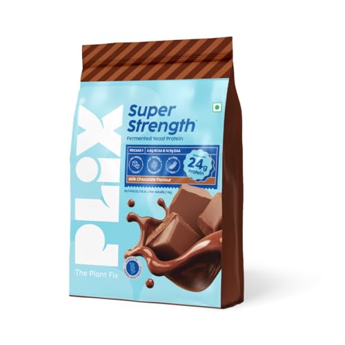 Image of PLIX THE PLANT FIX Super Strength Fermented Yeast Protein- 1 kg | Easy to Digest | 24g Protein /Serve | PDCAAS of 1 | 6.8 - BCAA | Milk Chocolate Flavour