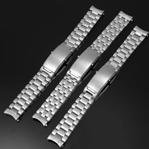 Bracelet de montre acier inoxydable 316L argent pour Omega Seamaster - 5