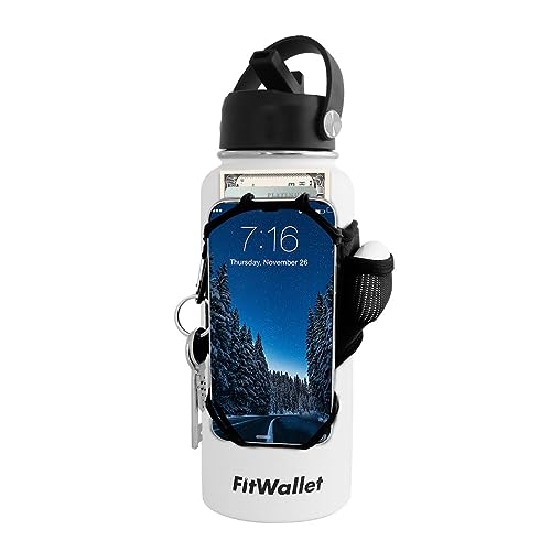 FitWallet™ Water Bottle Phone Holder & Sleeve | Strap Carrier & Pouch for Gym, Running, Hiking,...