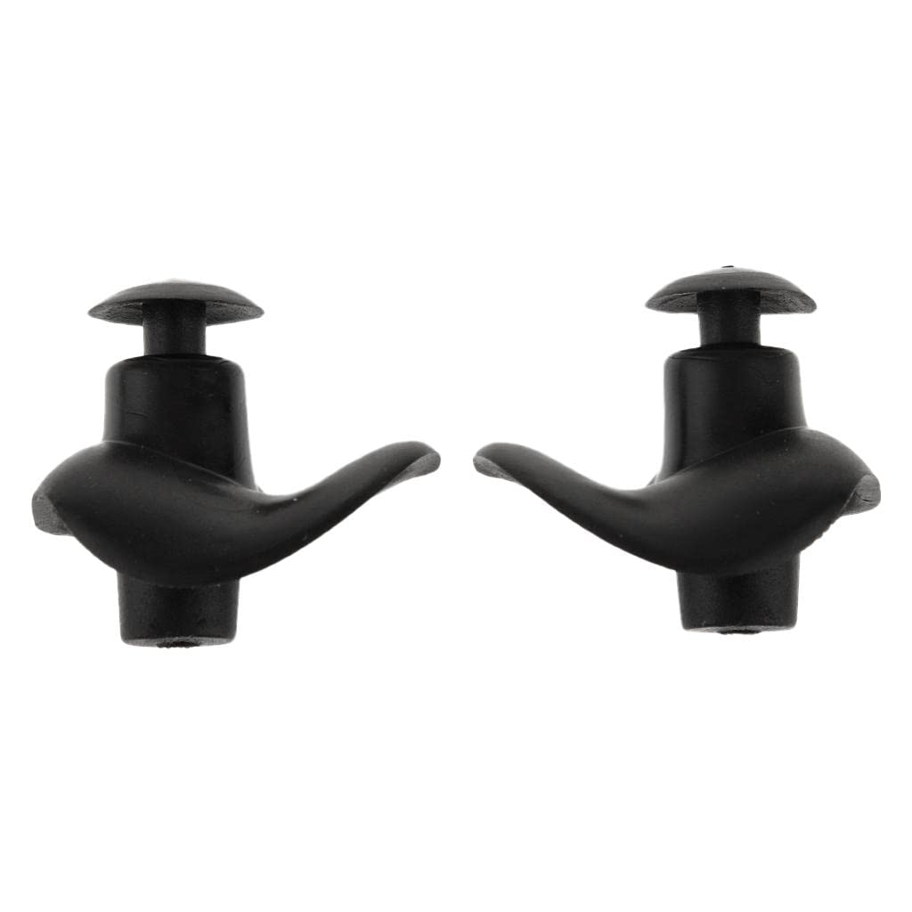 LICHTS Swimming Ear Plug Silicone Ears Plugs Hearing Protector with Case Black-image-5