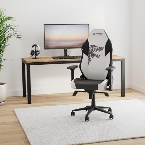 Secretlab Titan Evo House Stark Gaming Chair - Reclining & Heavy Duty Computer Chair with 4D Armrests - Magnetic Head Pillow & Lumbar Support - Up to 395 lbs - Black/White - Leatherette