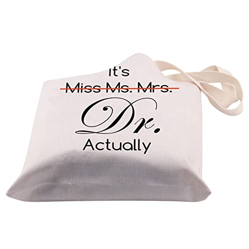 BDPWSS PHD Graduation Gift PHD Candidate Survivor Gift Doctorate Degree Gift It's Miss Mrs Ms Dr Actually Tote Bag miniatura 5