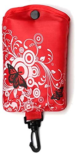 Centeraly Shopping Sac, Réutilisable Pliable Courses Sac Papillon Sac Bandoulière Fourre-Tout - Rouge, Free Size Cover
