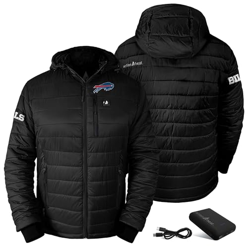 ActionHeat Men's NFL 5V Battery Charged Insulated Puffer Full-Zip Jacket