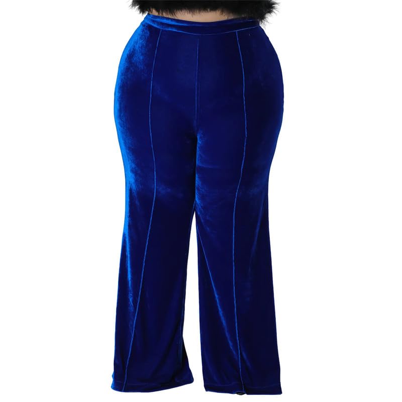 Pantalones de terciopelo para mujer, talla grande, holgados, de terciopelo, acampanados, pantalones de terciopelo, 5, 4XL