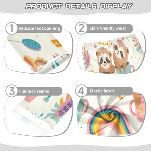 Toddler Girls Leggings Printed Yoga Pants Leggings Rainbow Cup Koala for Kids3